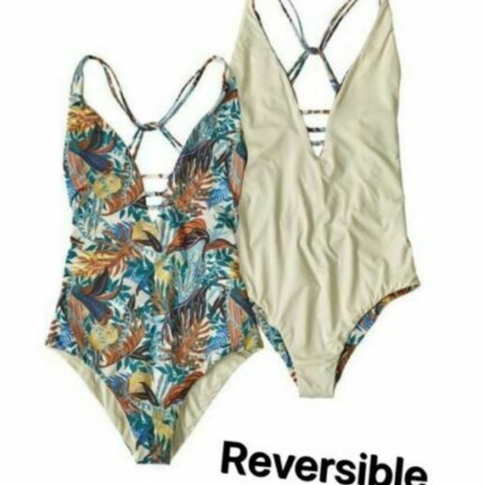 Patagonia Jurassic Ferns Reversible Bathing Suit